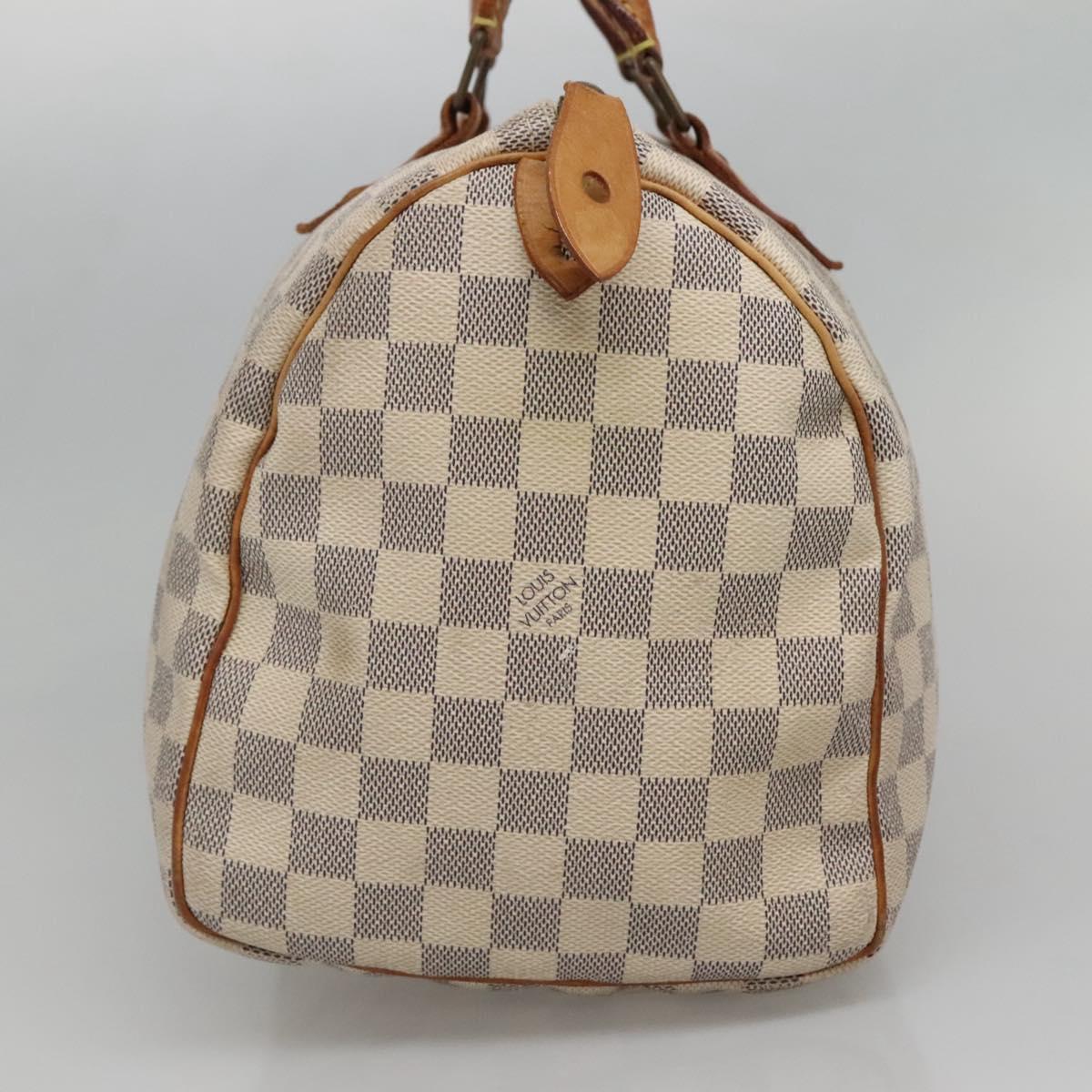 Louis Vuitton Speedy 30, White, Canvas, handbag