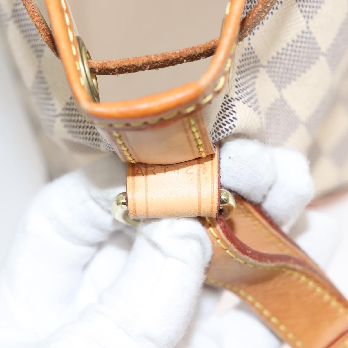 Louis Vuitton Noé BB, White, Canvas, shoulder