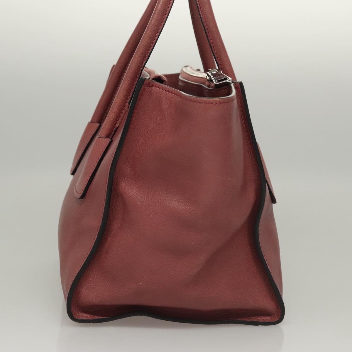 Prada Twin Pocket, Burgundy, Leather, handbag