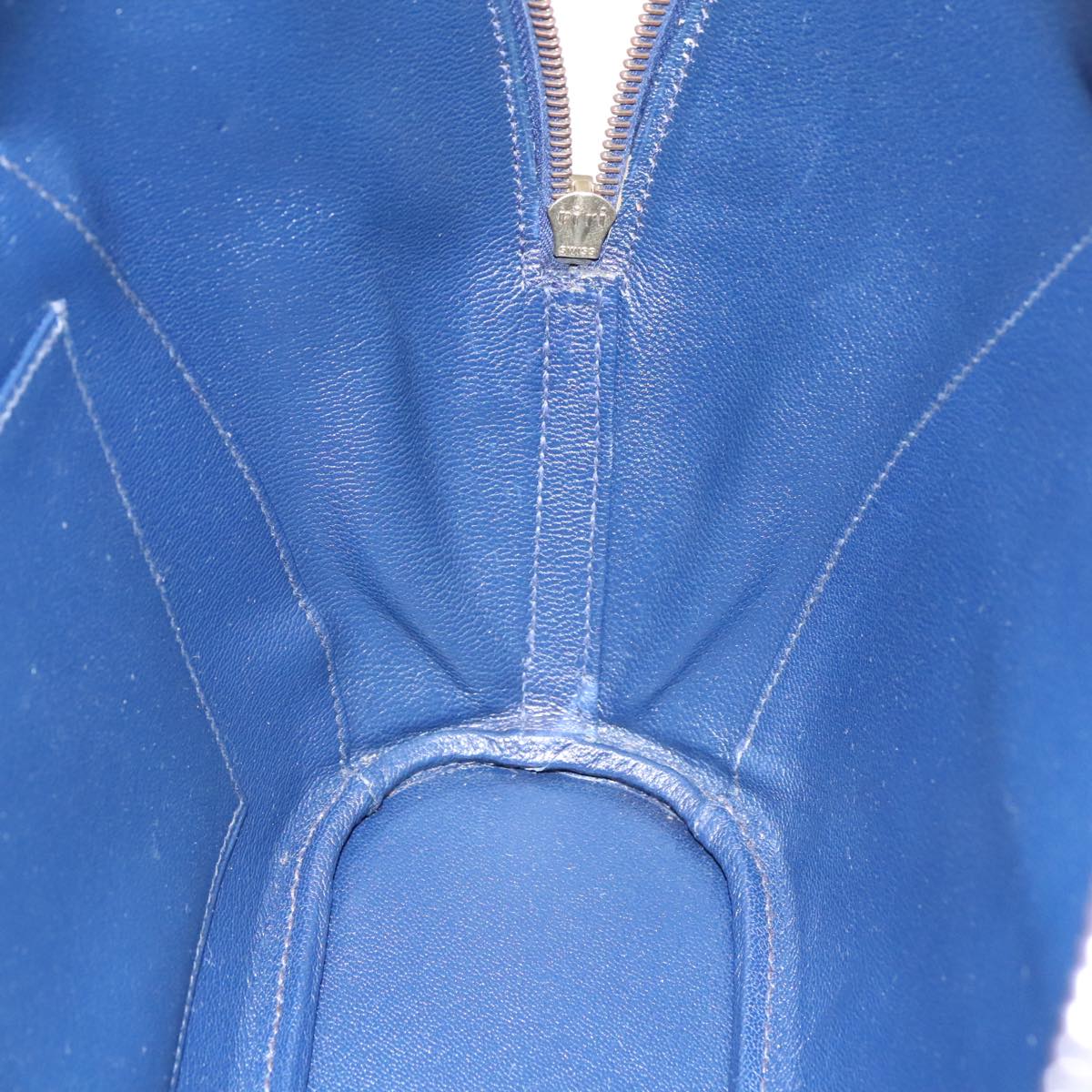 Hermès Ile De Shiki, Blue, Leather, handbag
