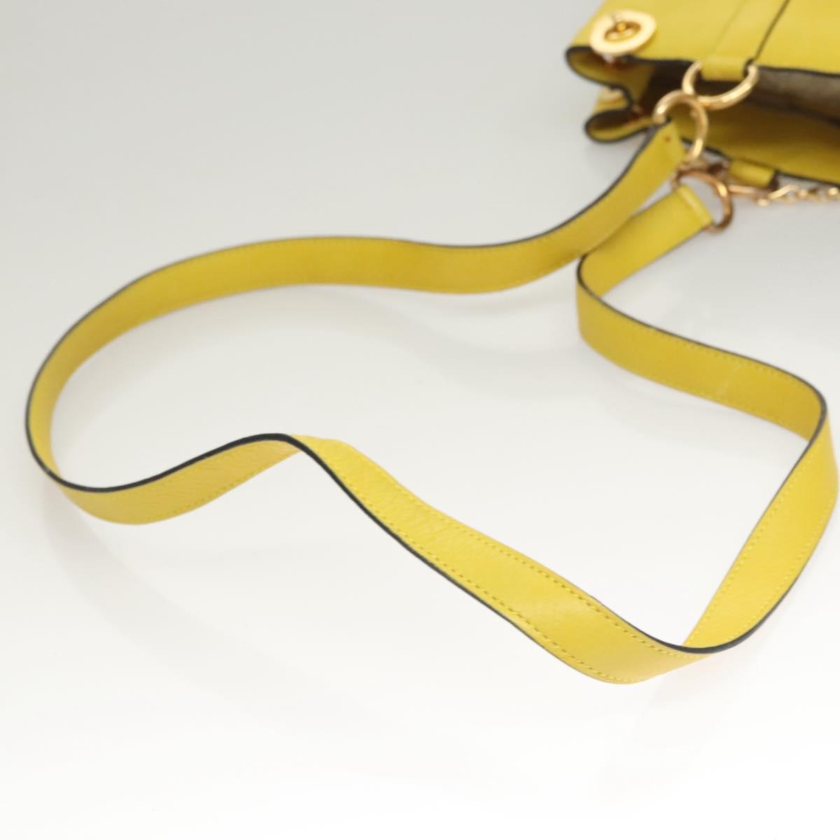 Céline, Yellow, Leather, shoulder
