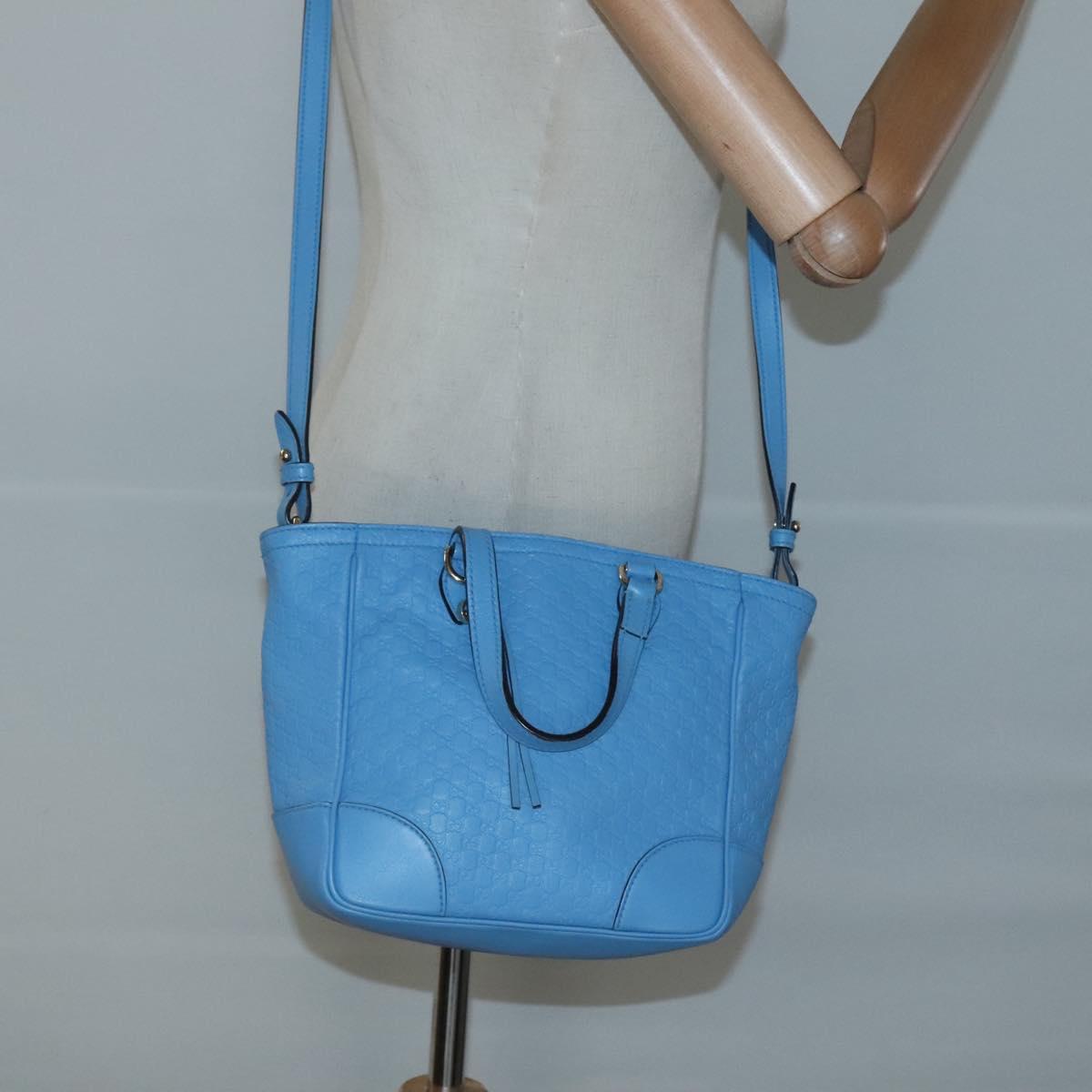 Gucci Micro guccissima, Blue, Leather, handbag