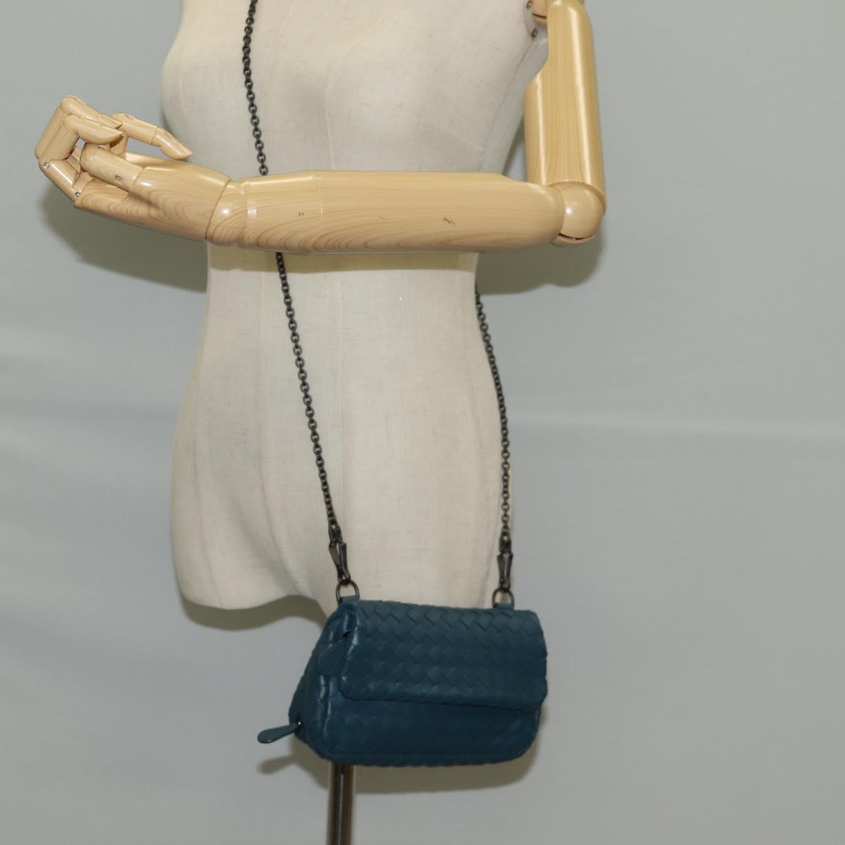 Bottega Veneta Olimpia, Blue, Leather, shoulder