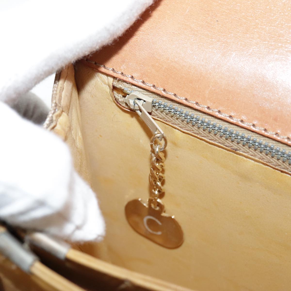 Céline Horse carriage, Beige, Canvas, shoulder