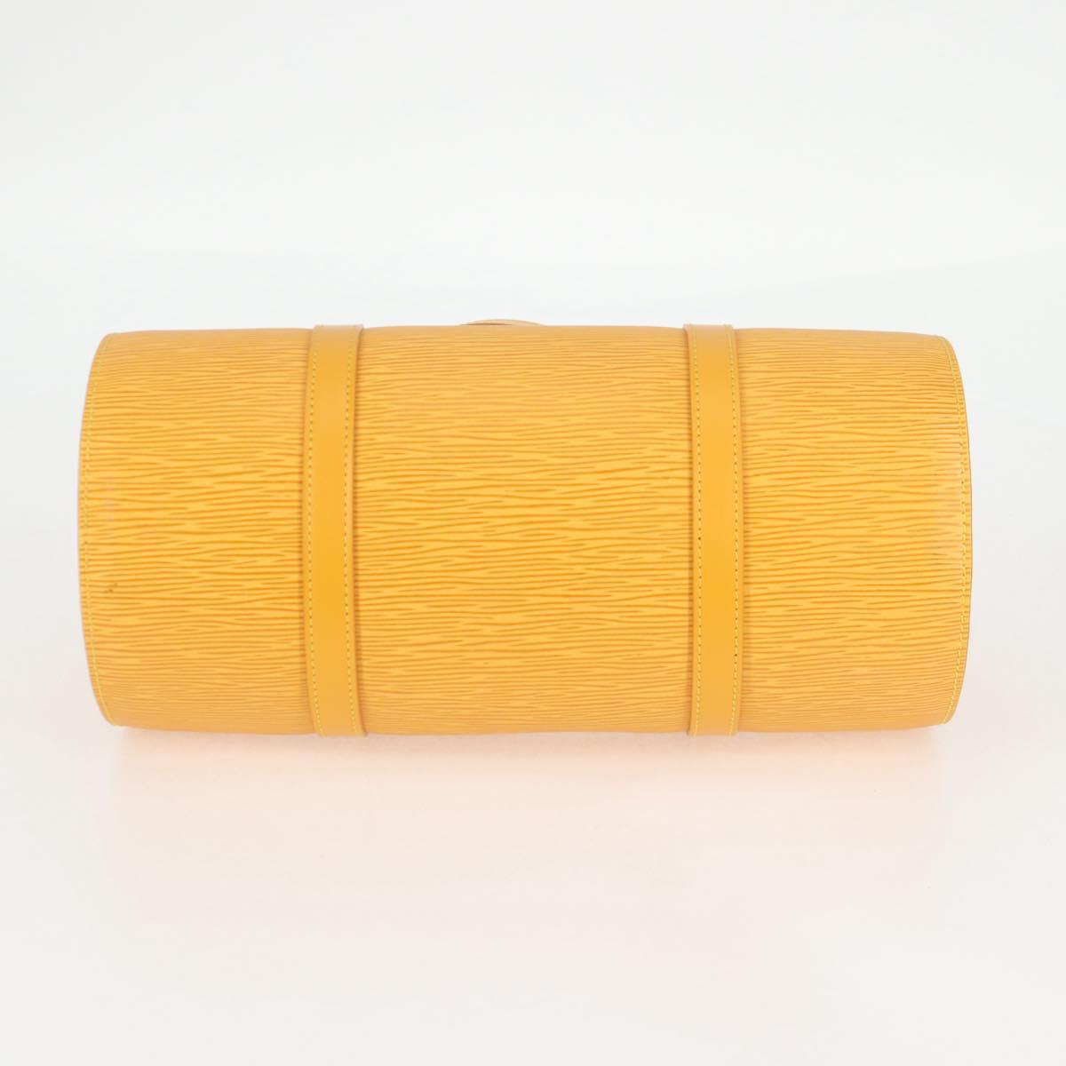 Louis Vuitton Soufflot, Yellow, Leather, handbag