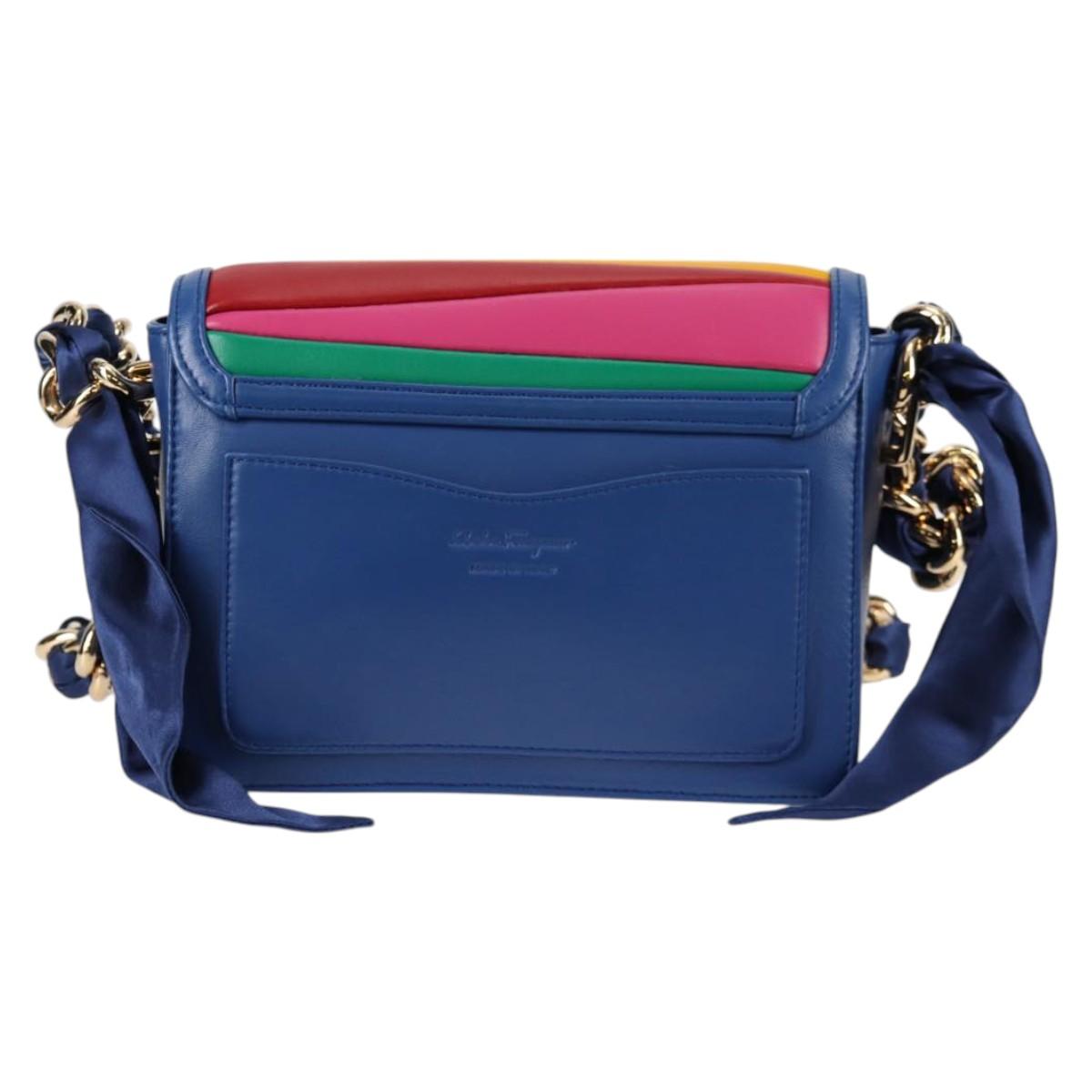 Salvatore Ferragamo Gancini, Multicolour, Leather, clutch