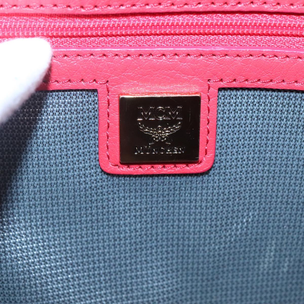 MCM Stark Visetos, Pink, Canvas, backpack