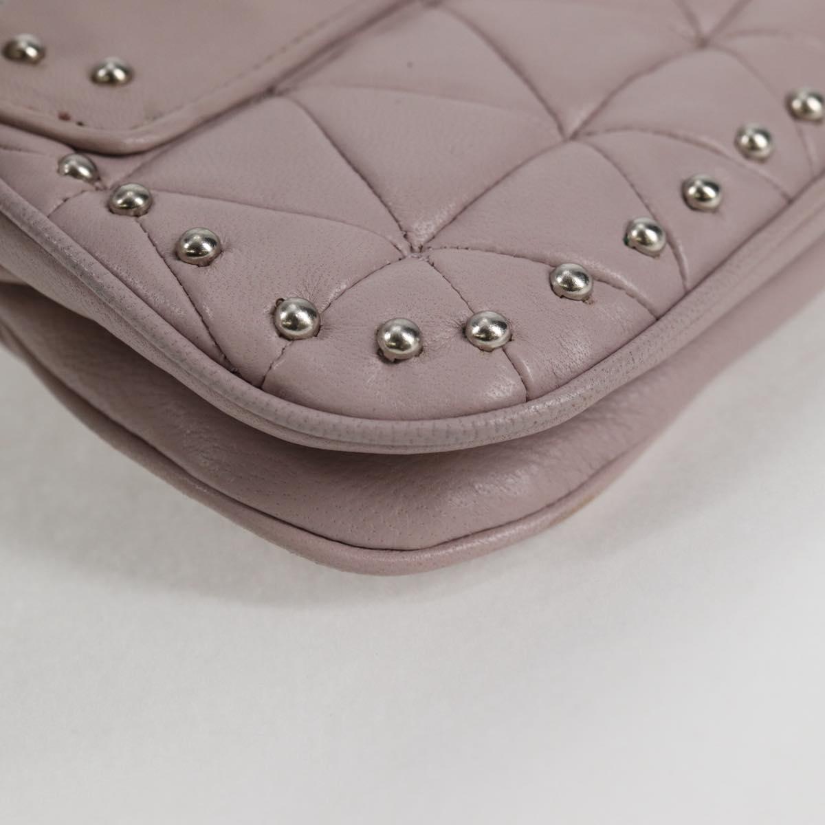 Miu Miu Studded, Pink, Leather, shoulder