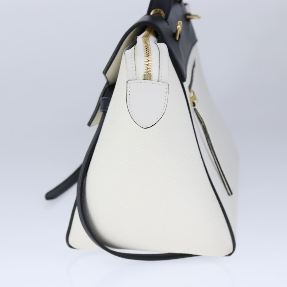 Céline Belt, White, Leather, handbag