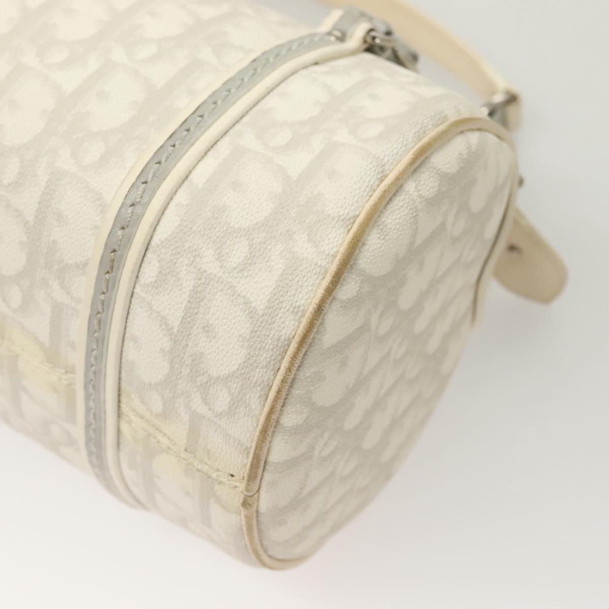 Dior Romantique, White, "CANVAS, LEATHER", handbag