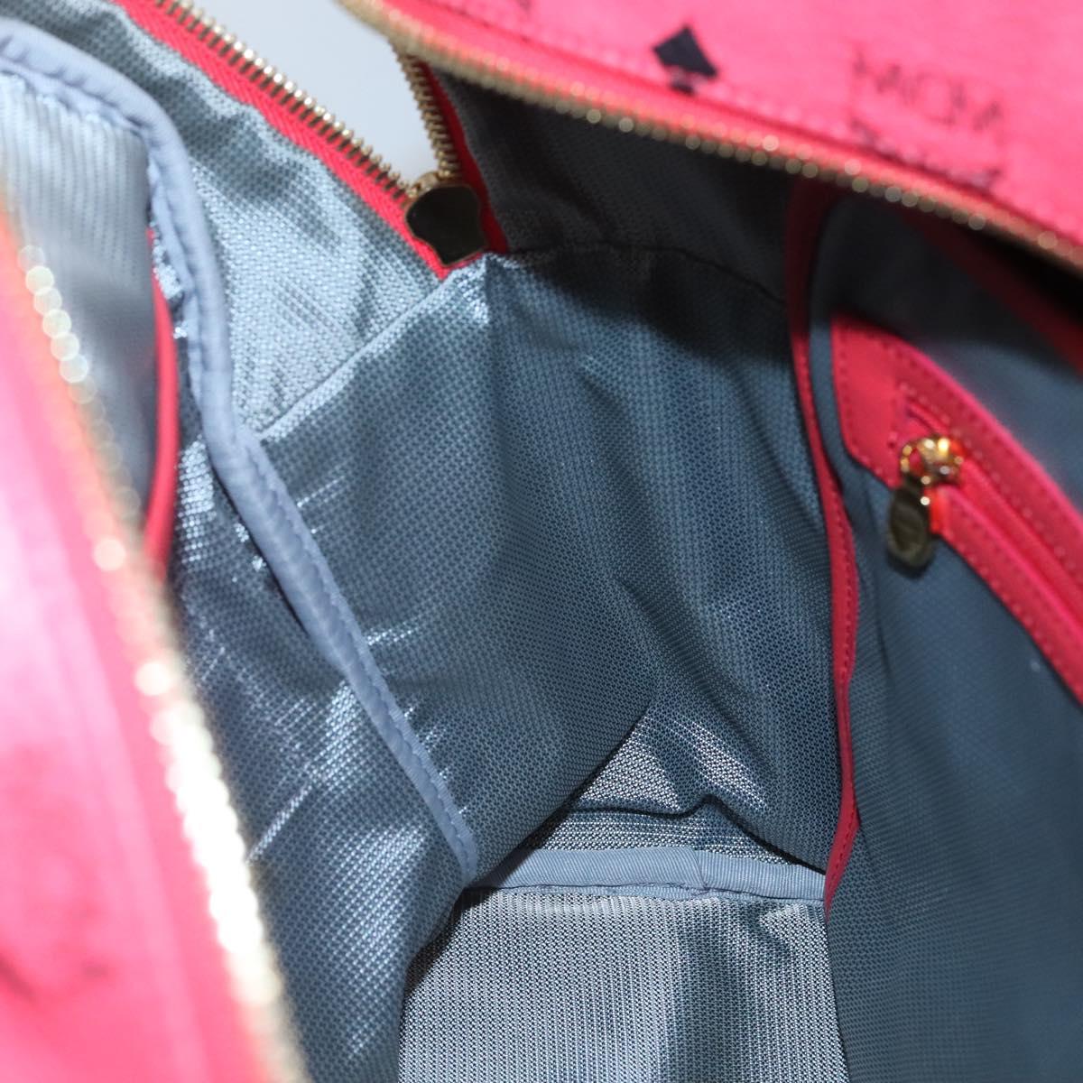 MCM Stark Visetos, Pink, Canvas, backpack