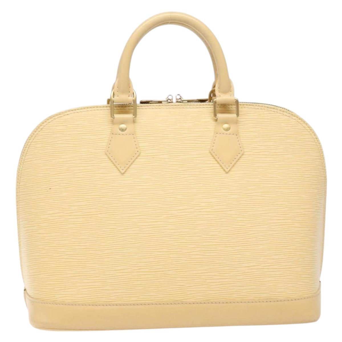 Louis Vuitton Alma, Beige, Leather, handbag