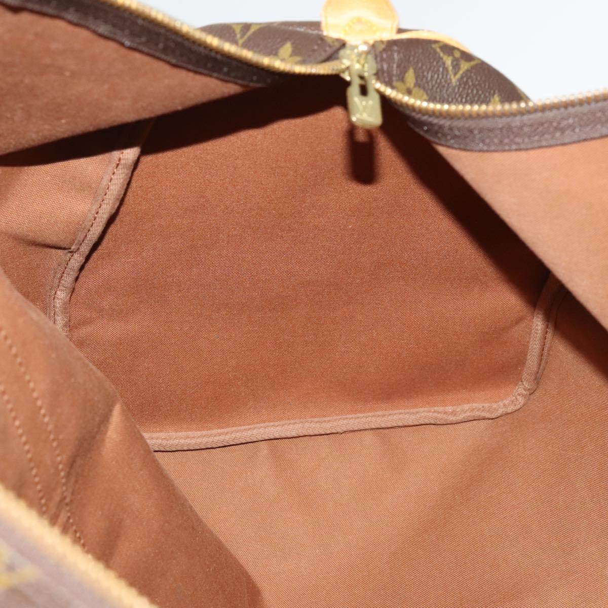 Louis Vuitton Keepall 55, Brown, "CANVAS, LEATHER", travel