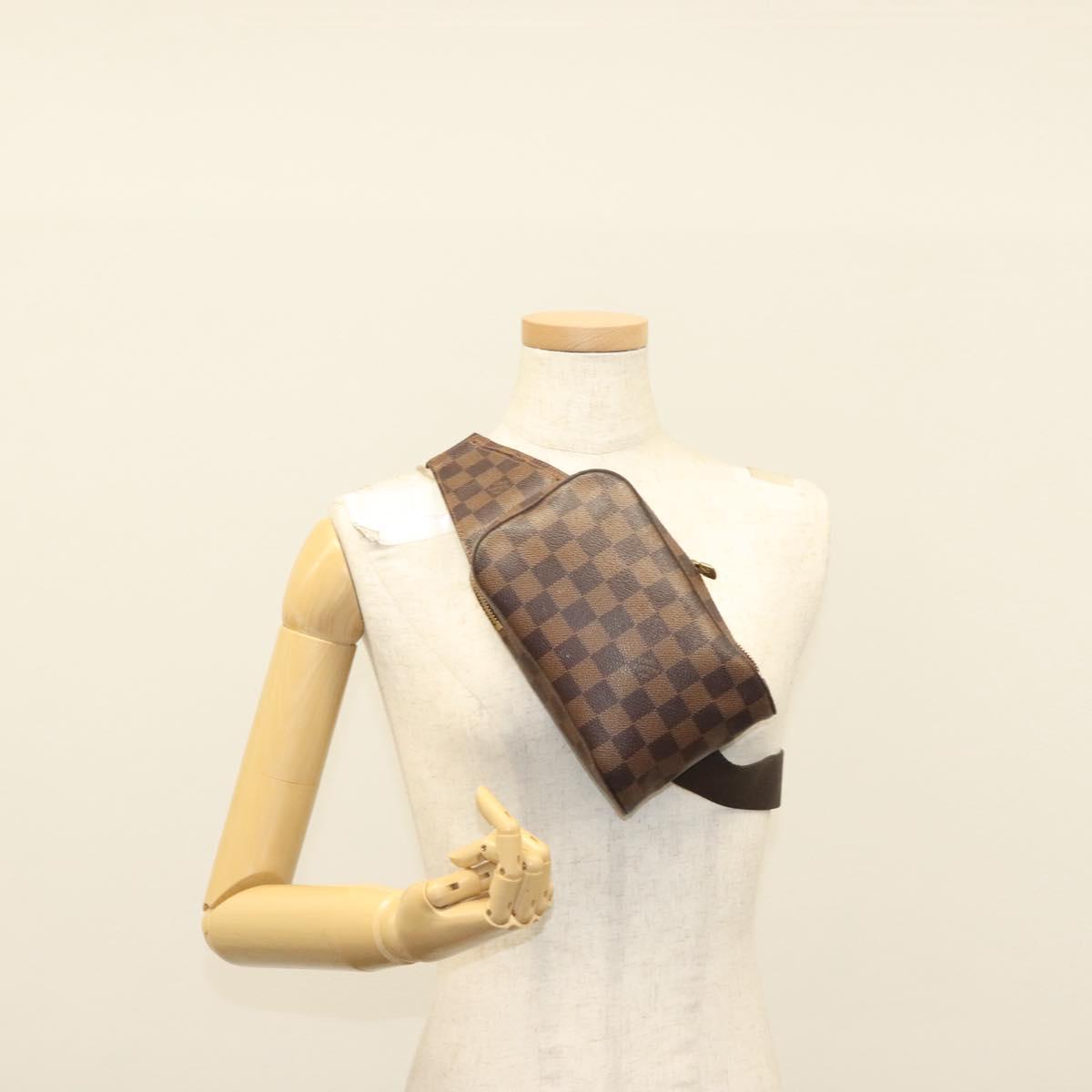 Louis Vuitton Geronimos, Brown, Canvas, clutch