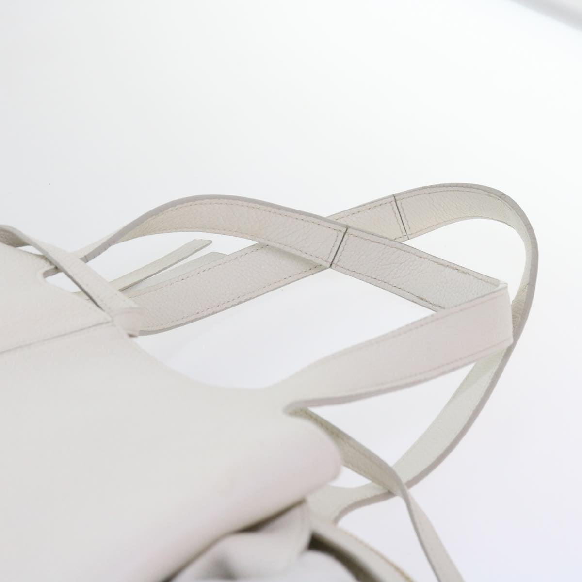 Céline -, White, Leather, shoulder