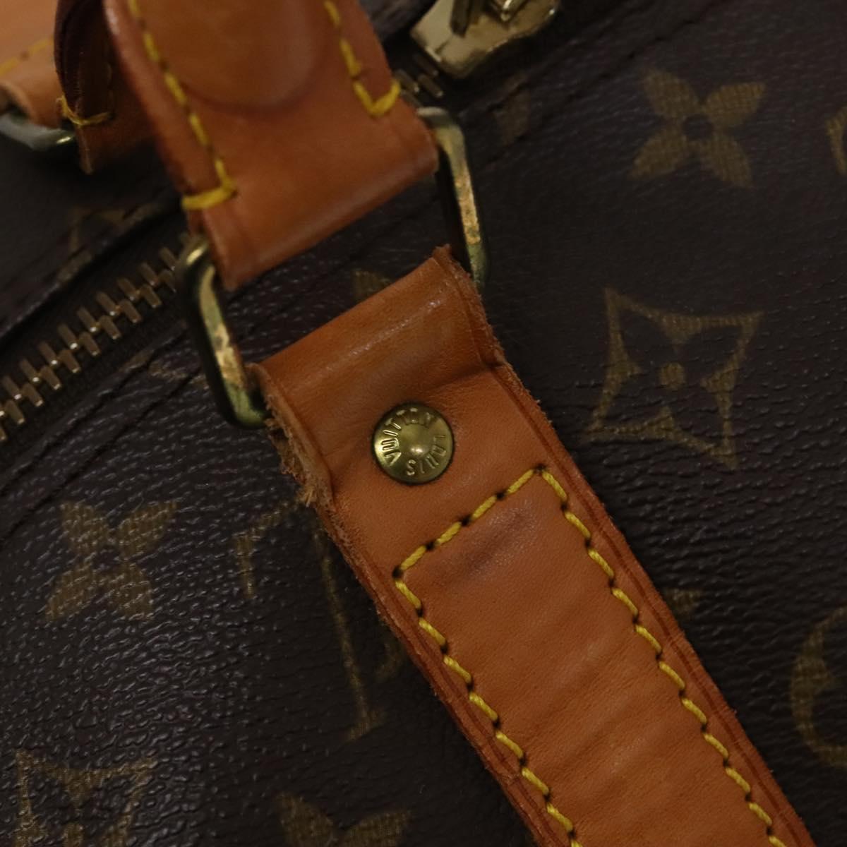 Louis Vuitton Keepall 55, Brown, Canvas, travel