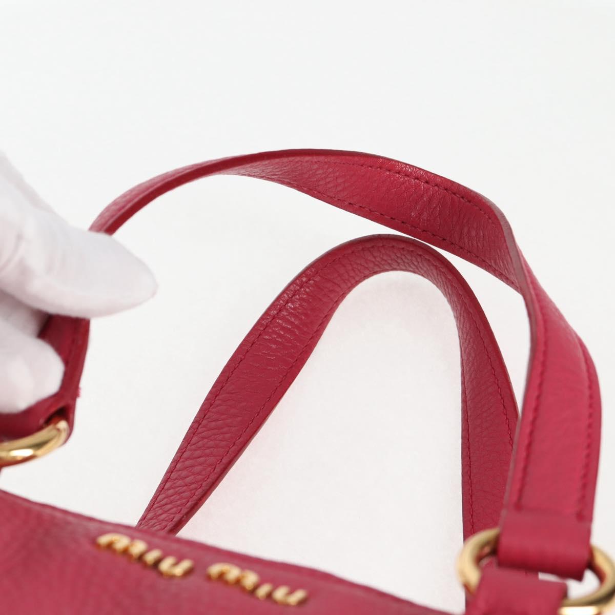 Miu Miu Vitello, Pink, Leather, tote