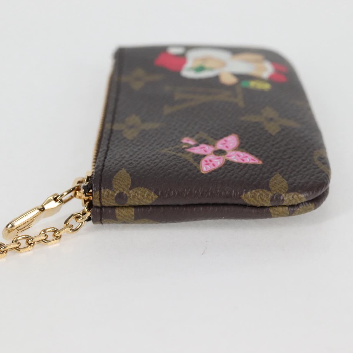 Louis Vuitton Pochette Clés, Brown, Canvas, wallet