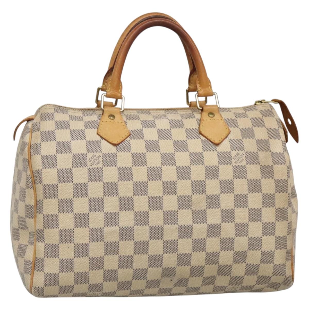 Louis Vuitton Speedy 30, White, Canvas, handbag