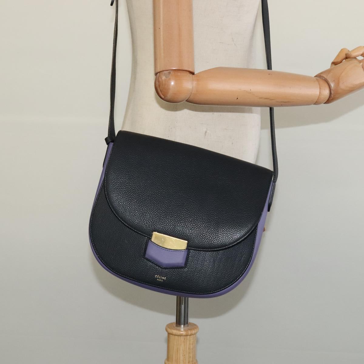 Céline, Black, Leather, shoulder