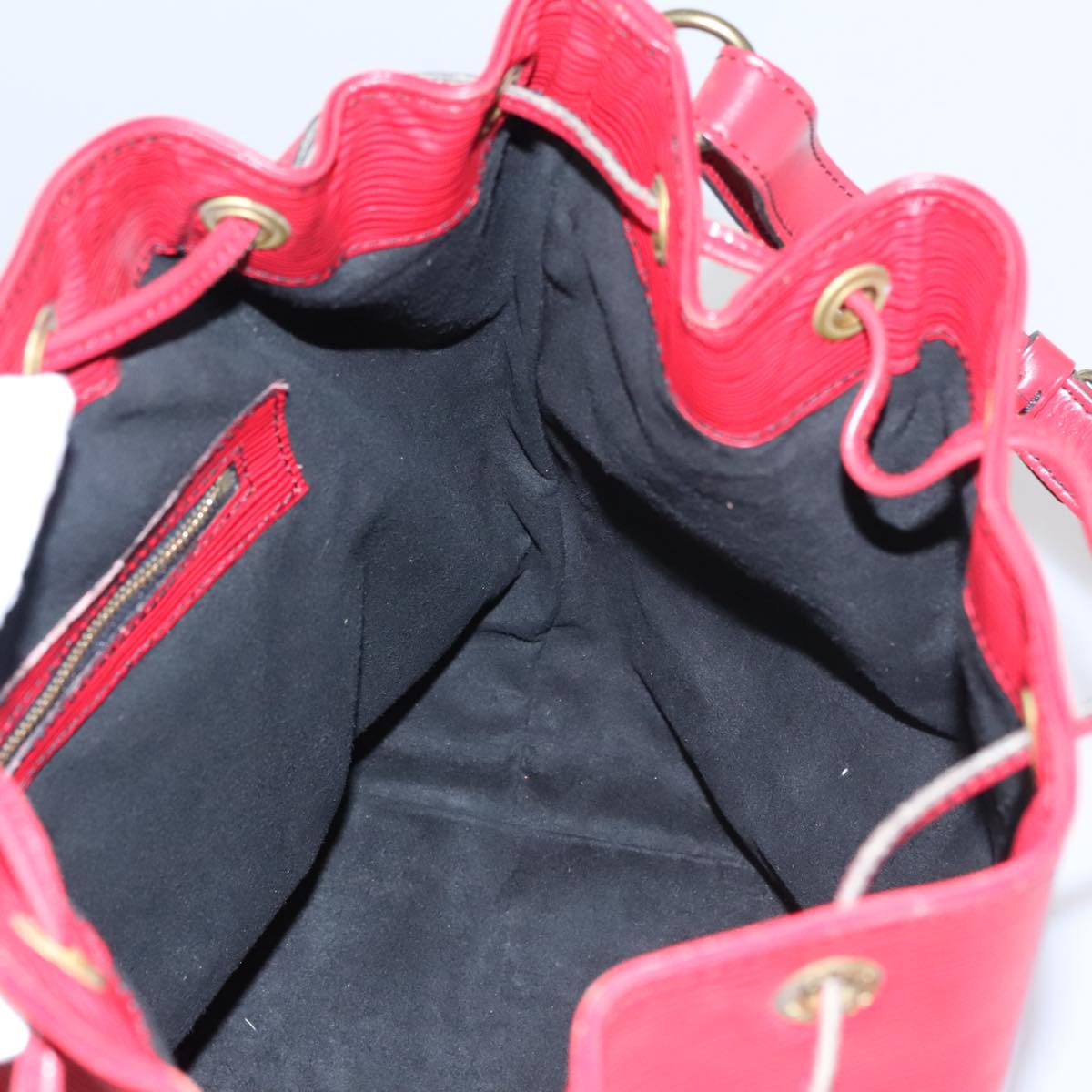 Louis Vuitton Noe, Red, Leather, shoulder