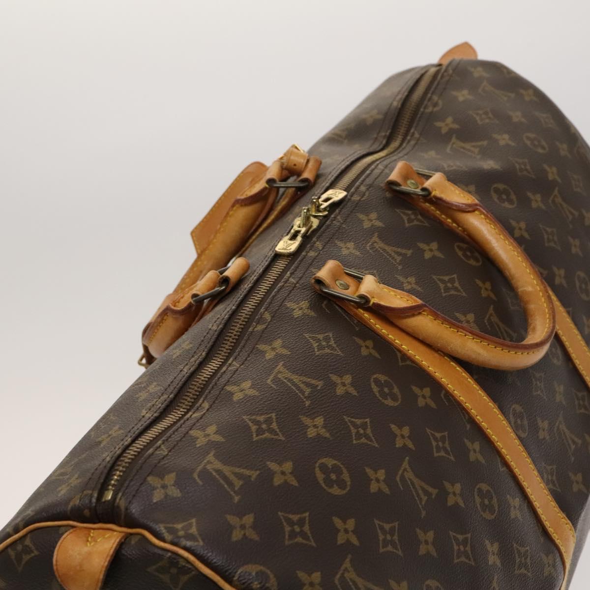 Louis Vuitton Keepall 55, Brown, Canvas, travel