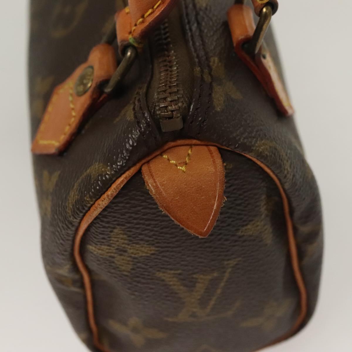Louis Vuitton Mini speedy, Brown, "CANVAS, LEATHER", handbag