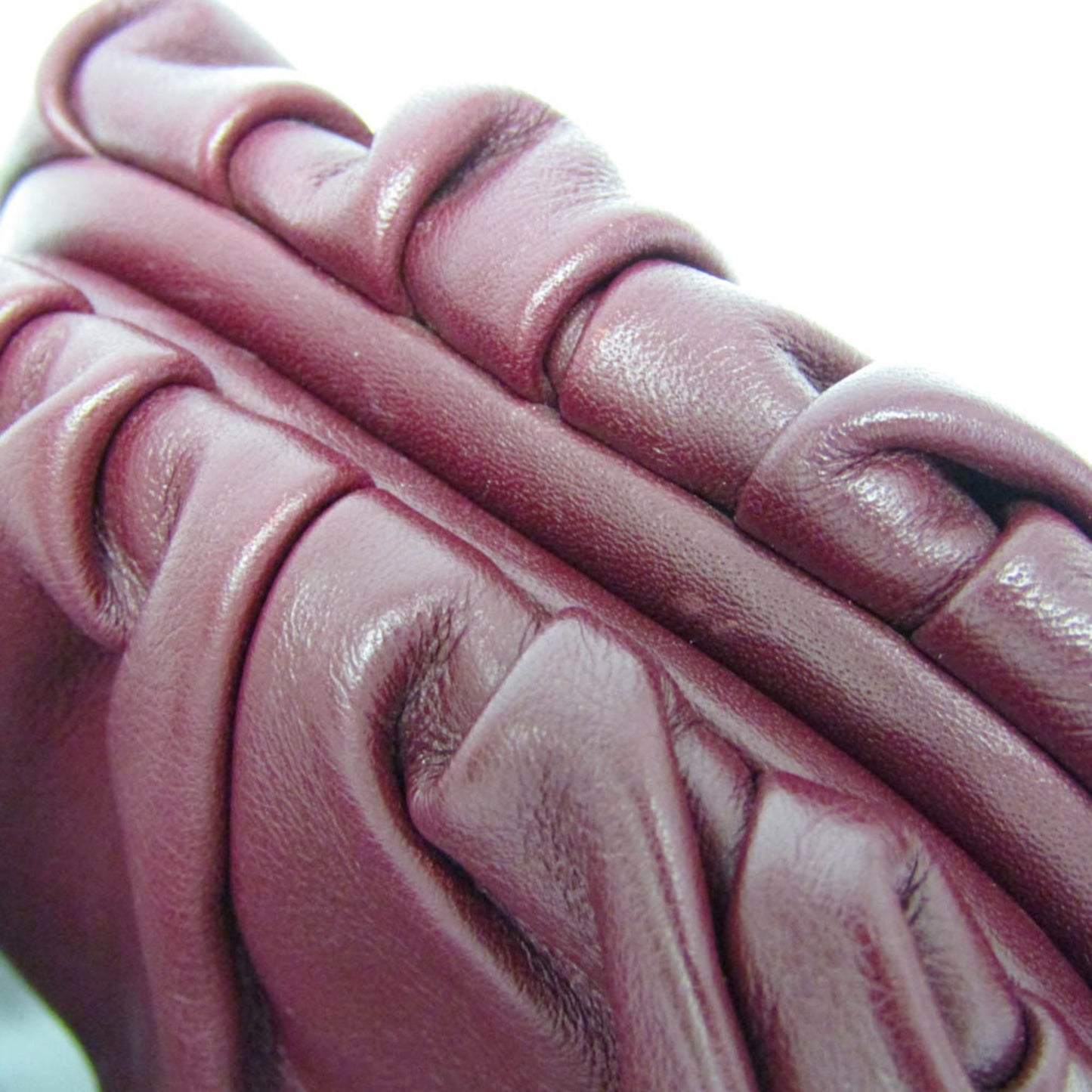 Bottega Veneta The Pouch Leather, Burgundy, Leather, Clutch