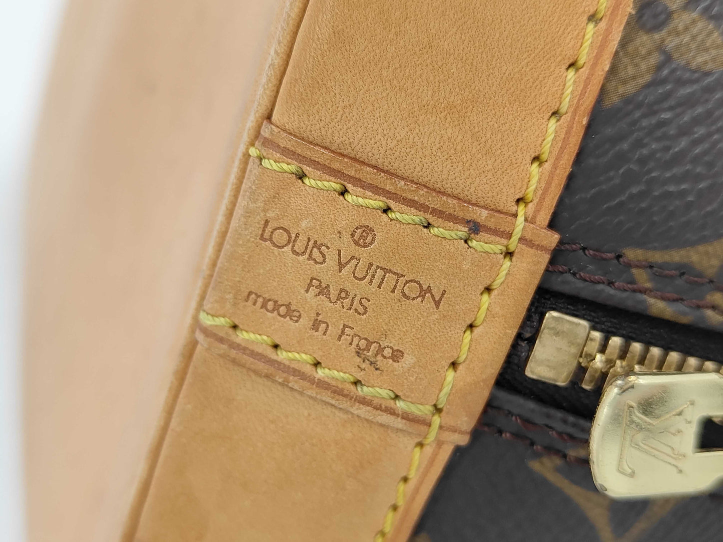 Louis Vuitton Alma Handbag Monogram Canvas, Brown, Canvas, Handbag