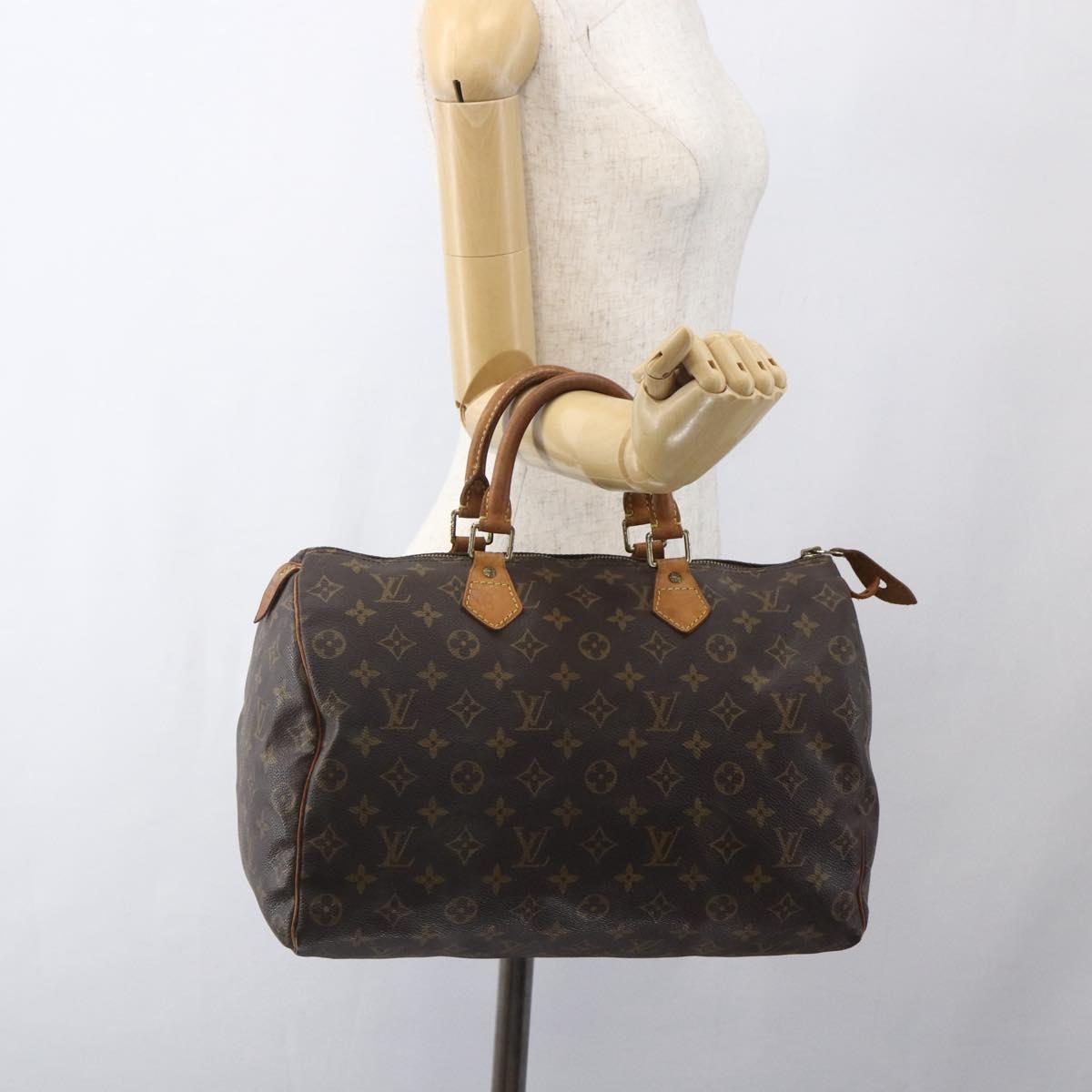 Louis Vuitton Speedy Handbag Monogram Canvas, BROWN, CANVAS, Handbag