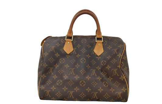 Louis Vuitton Speedy Handbag Monogram Canvas, Brown, Canvas, Handbag