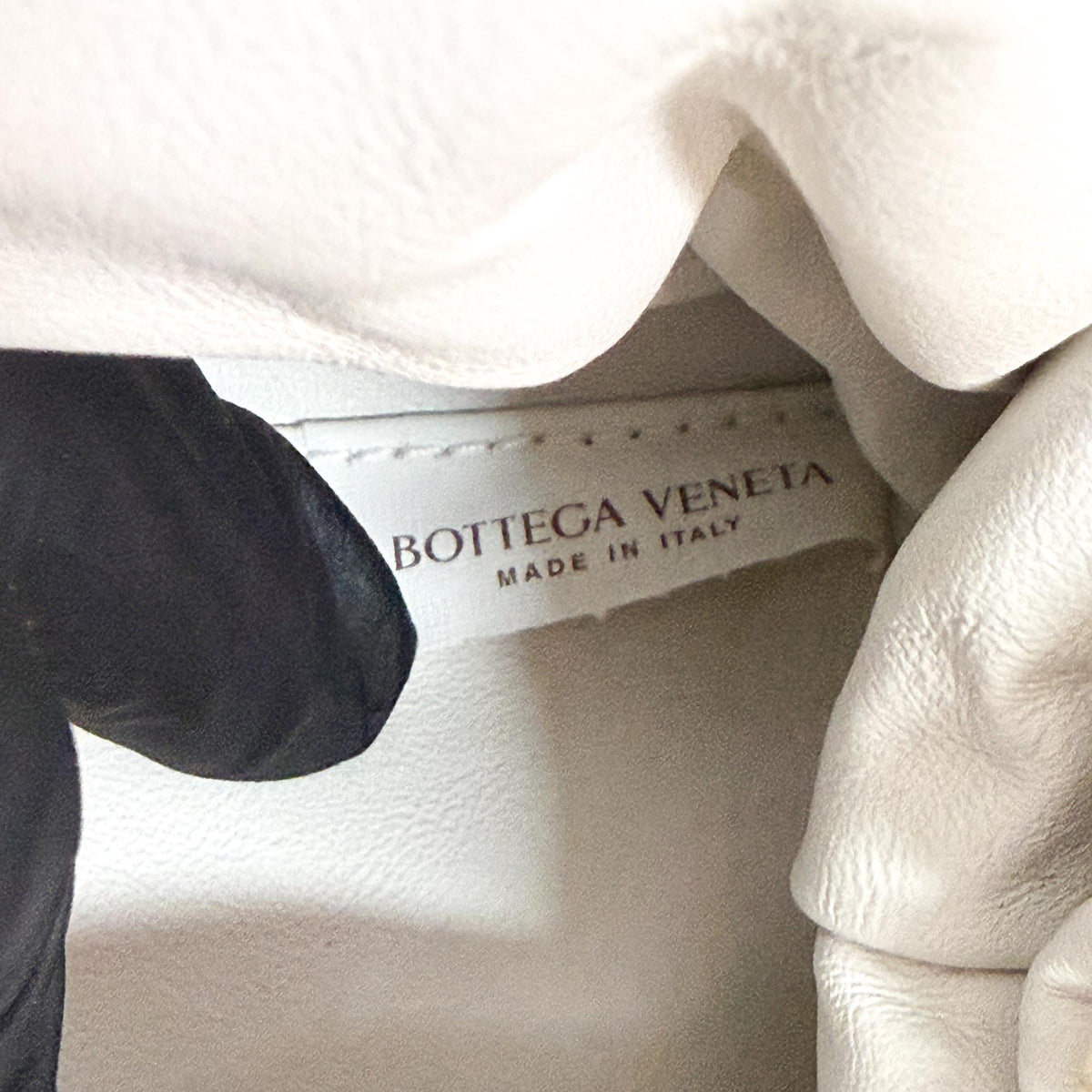 Bottega Veneta Point Leather, White, Other, Shoulder Bag