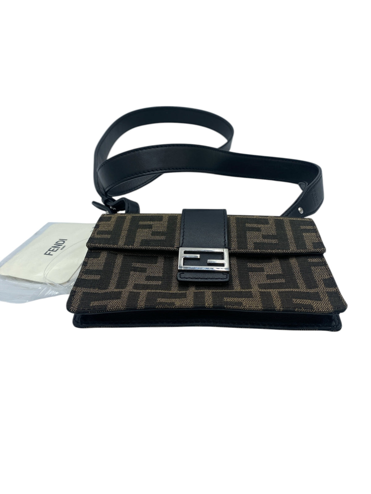 Fendi Baguette Convertible Belt Zucca canvas, Brown, Canvas, Shoulder Bag