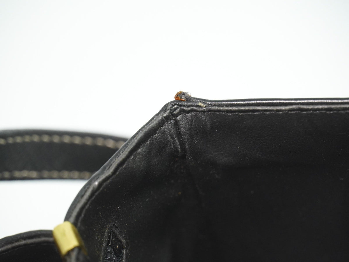 Celine Flap Shoulder Leather, Black, Leather, Shoulder Bag