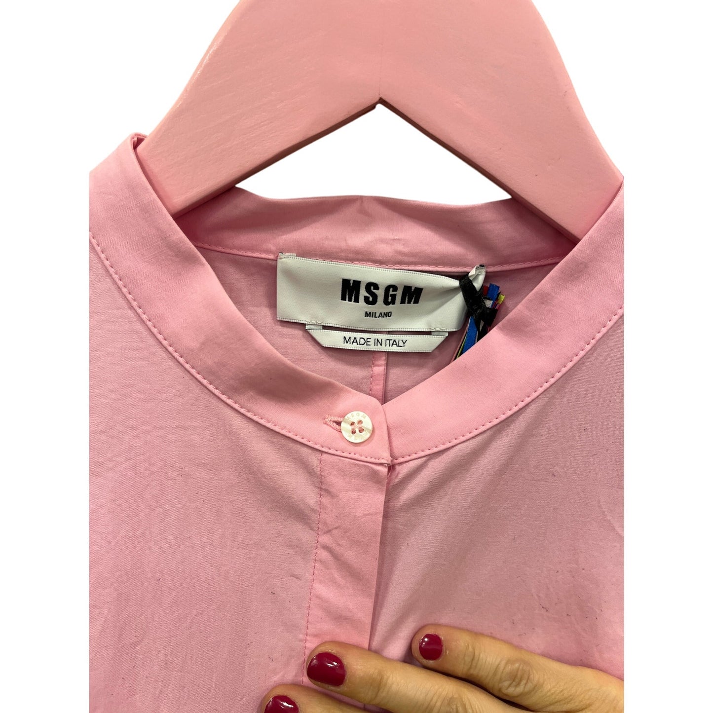 MSGM Μπλούζα Camicia Top 46 IT Ροζ NWT