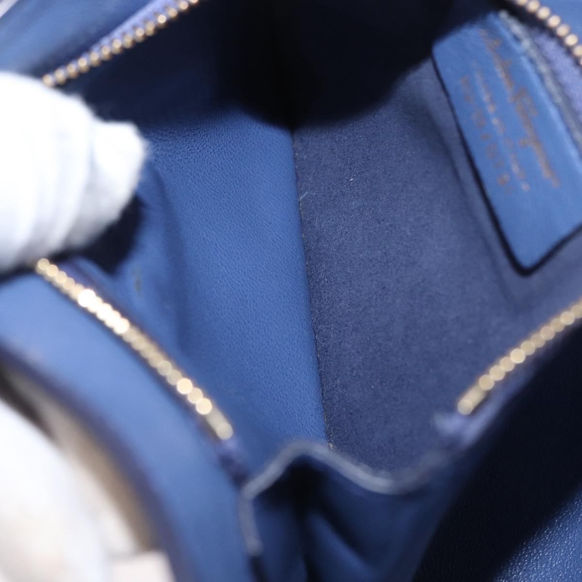 Salvatore Ferragamo Abbey Leather, Navy, Leather, Shoulder Bag