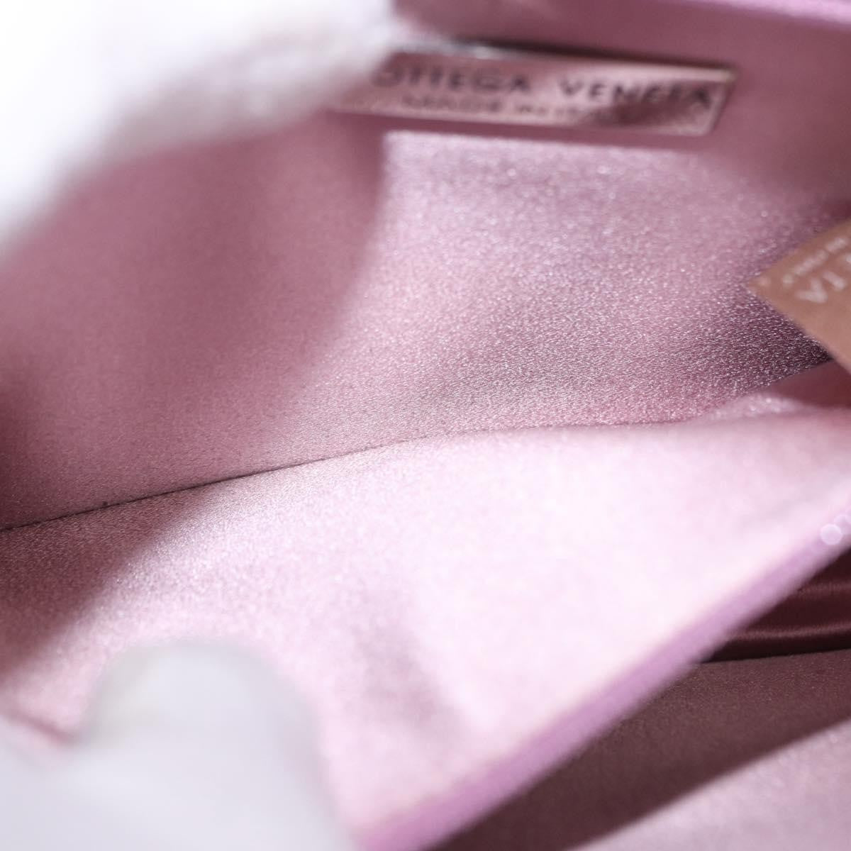 Bottega Veneta Flap Intrecciato Satin, Pink, Satin, Shoulder Bag