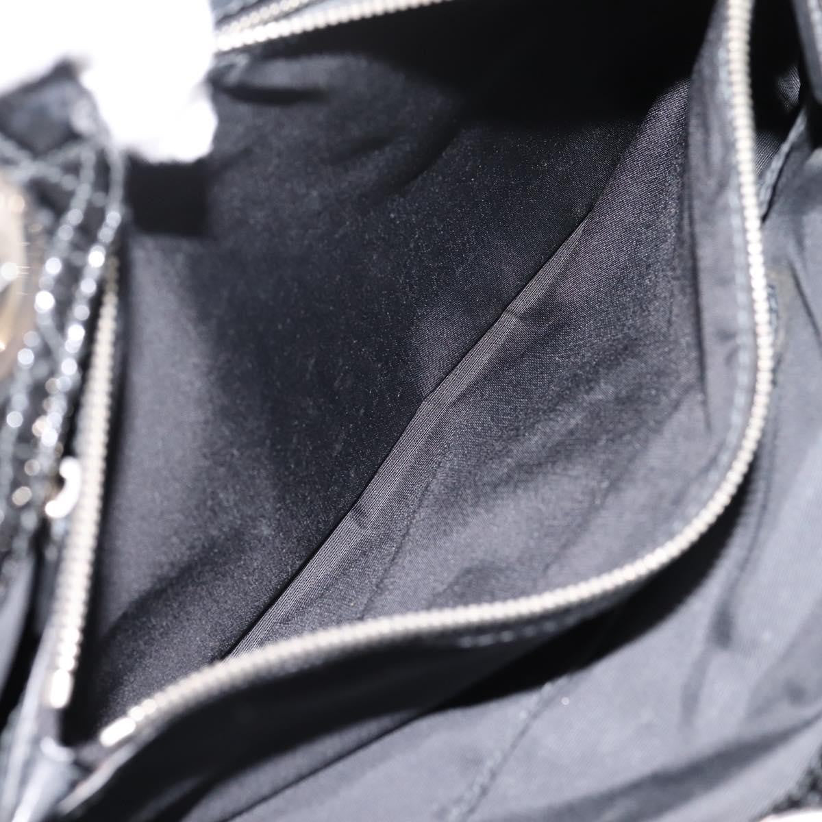 Christian Dior Soft Chain Cannage Quilt Patent, Black, Patent Leather, Tote Bag