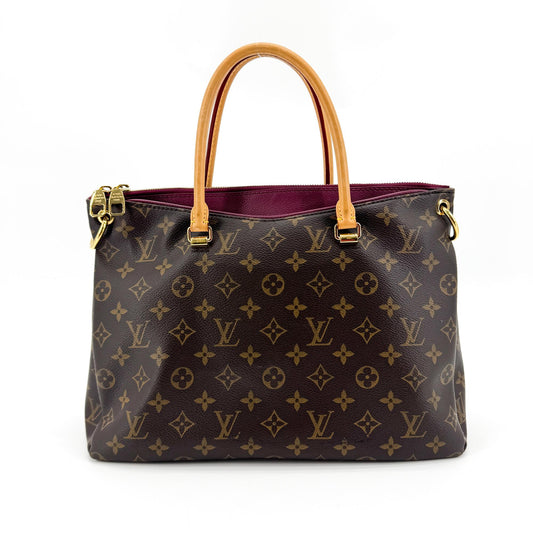 Louis Vuitton Pallas Shopper Monogram Canvas and Calfskin, Brown, Canvas, Tote Bag