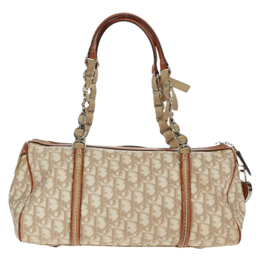 Christian Dior Vintage Trotter Romantique Boston Diorissimo Coated Canvas, Beige, Canvas, Handbag