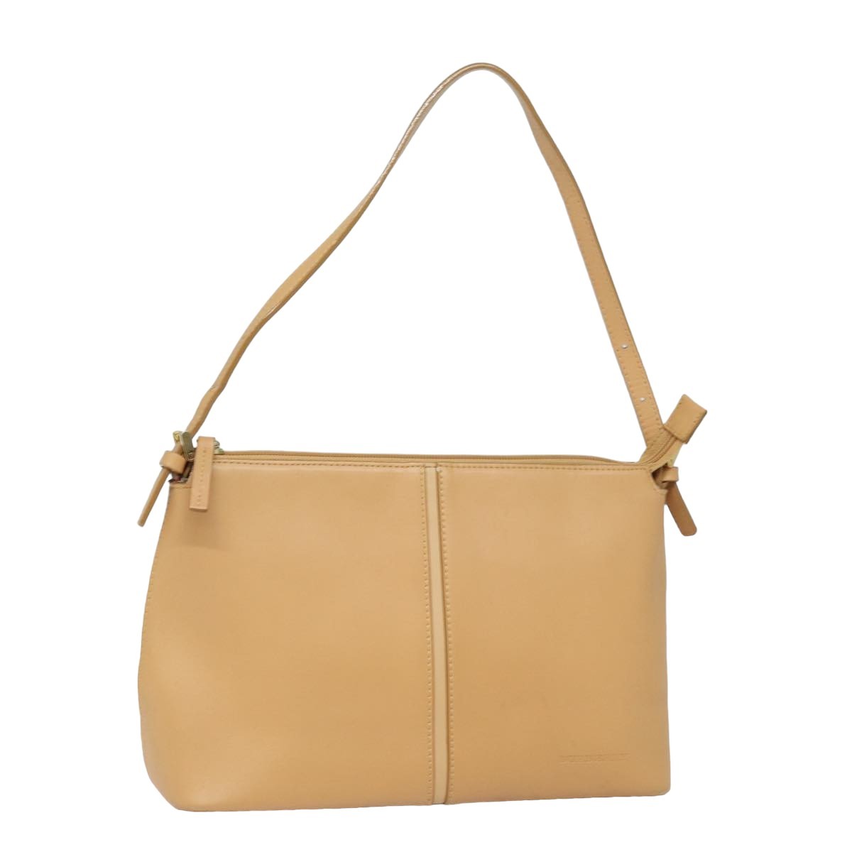 Burberry Vintage Vintage Check Coated Canvas, Beige, Leather, Shoulder Bag