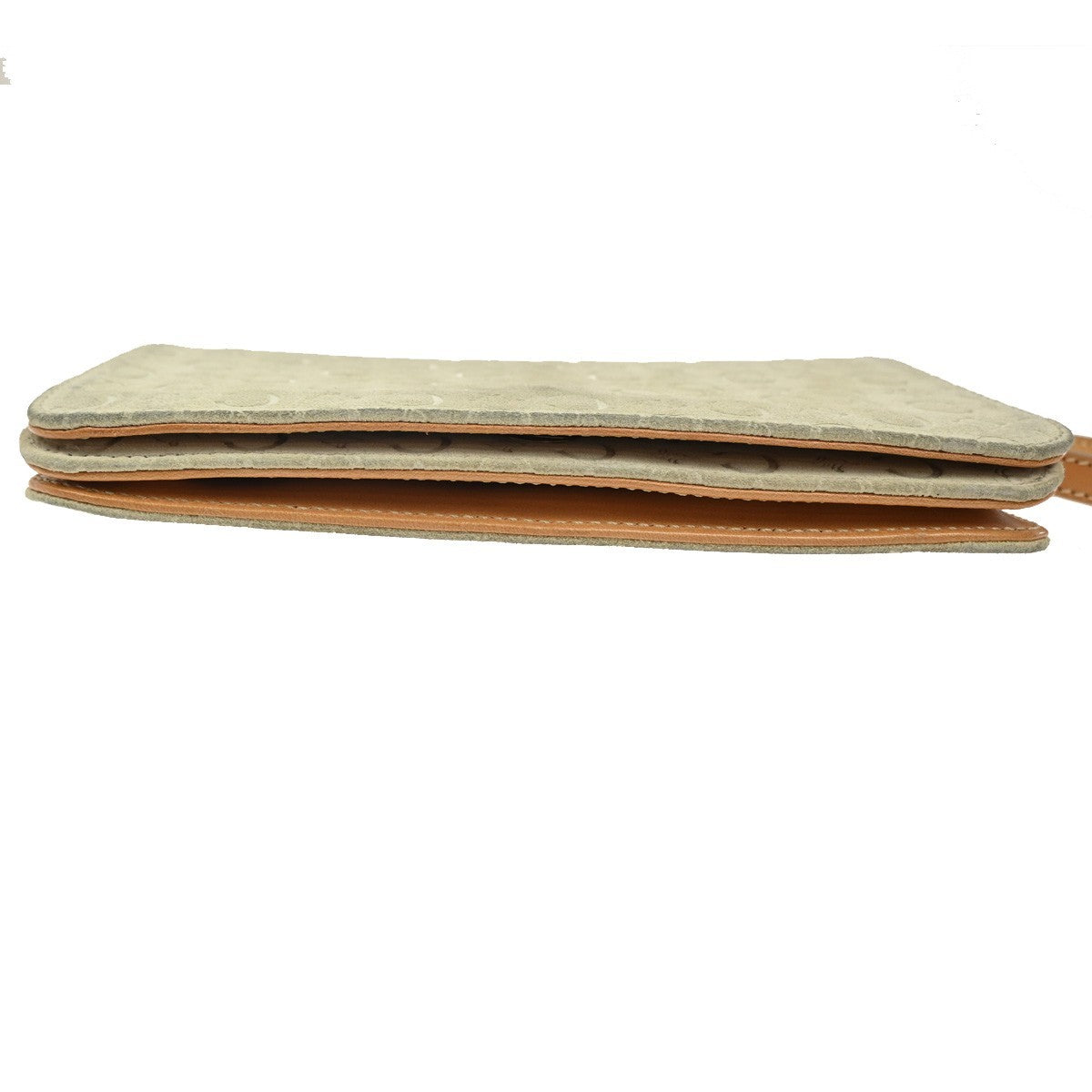 Celine C Macadam Shoulder Suede, Beige, Suede, Handbag