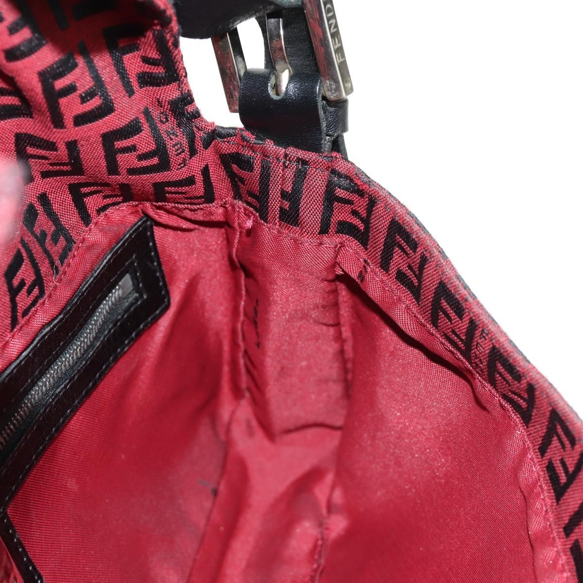 Fendi Baguette Zucchino Canvas, Red, Canvas, Handbag