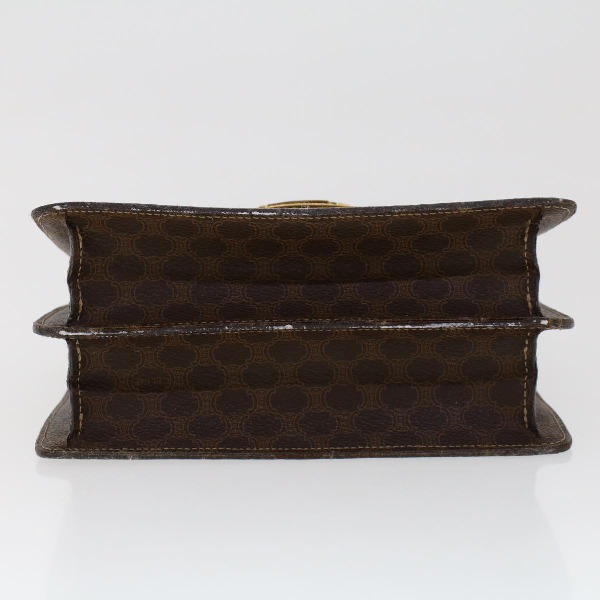 Celine C Macadam Handbag PVC Leather, BROWN, PVC, Handbag