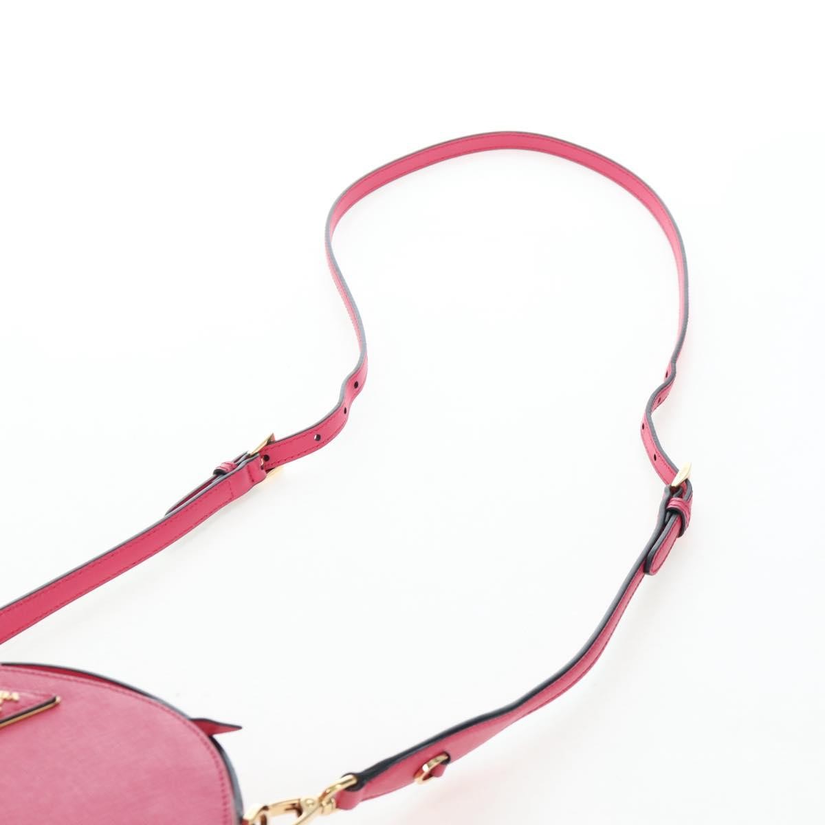 Prada Odette Top Handle Saffiano Leather, Pink, Leather, Handbag