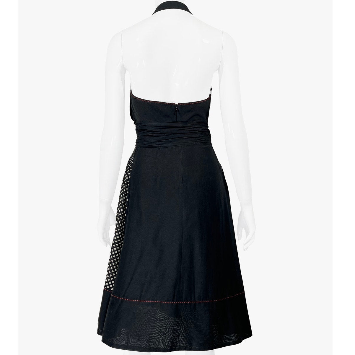 PAULE KA Polka Dot Halter Dress