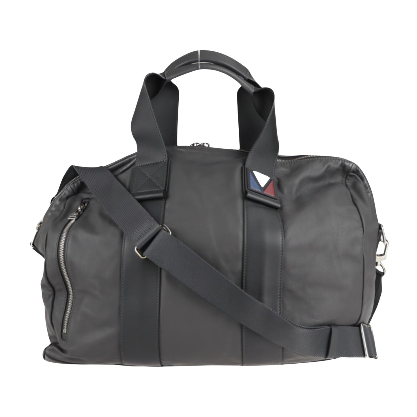 Louis Vuitton Boston, Grey, Leather, travel