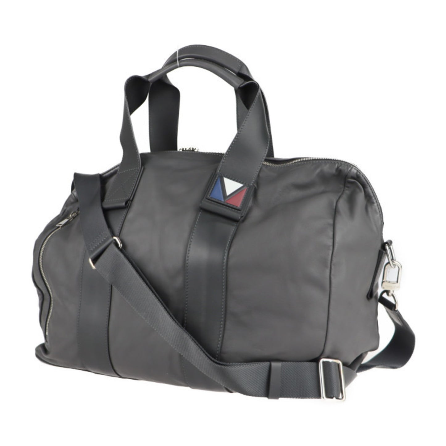 Louis Vuitton Boston, Grey, Leather, travel