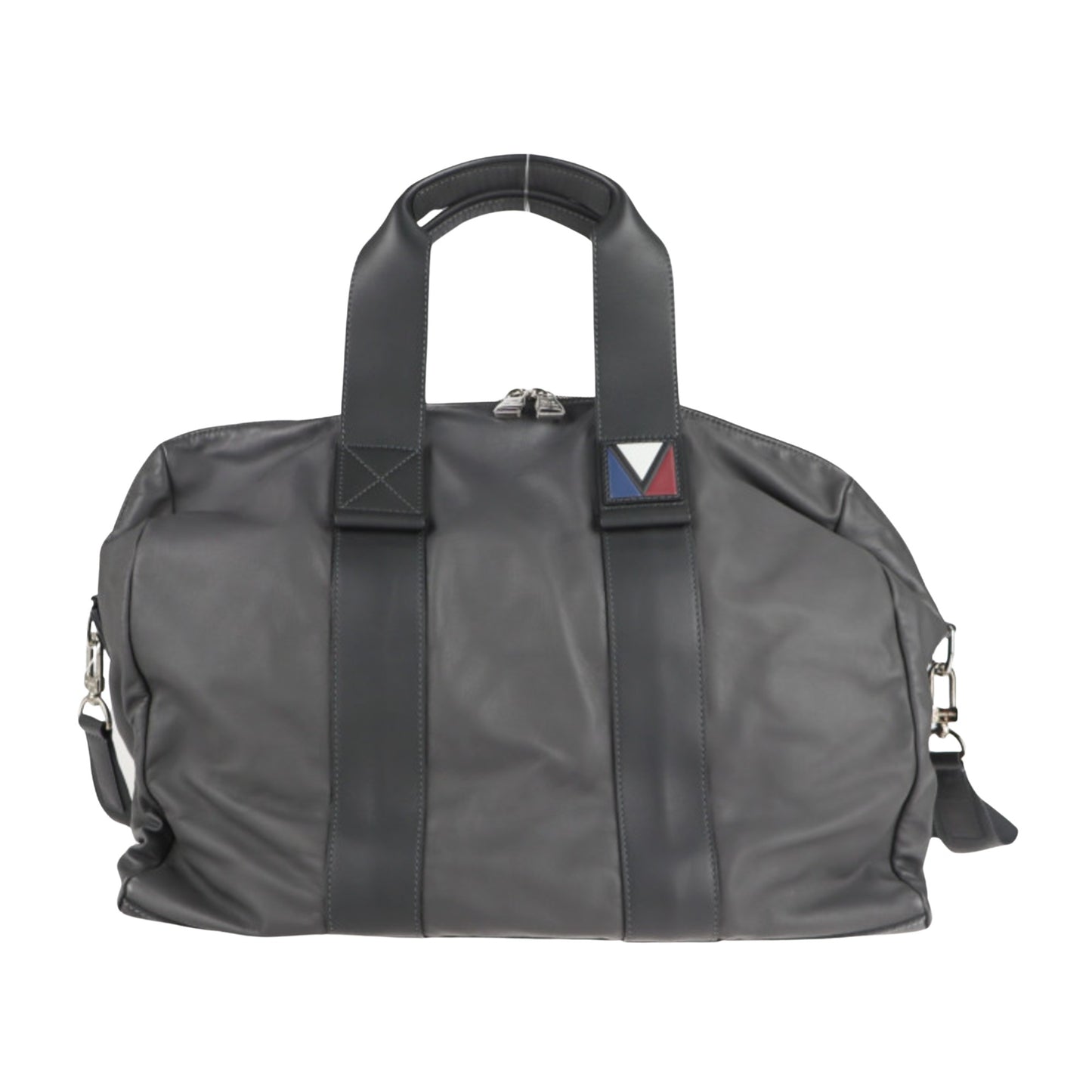 Louis Vuitton Boston, Grey, Leather, travel