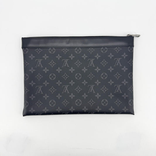 Louis Vuitton Discovery Pochette Monogram Eclipse Canvas, Black, Canvas, Clutch